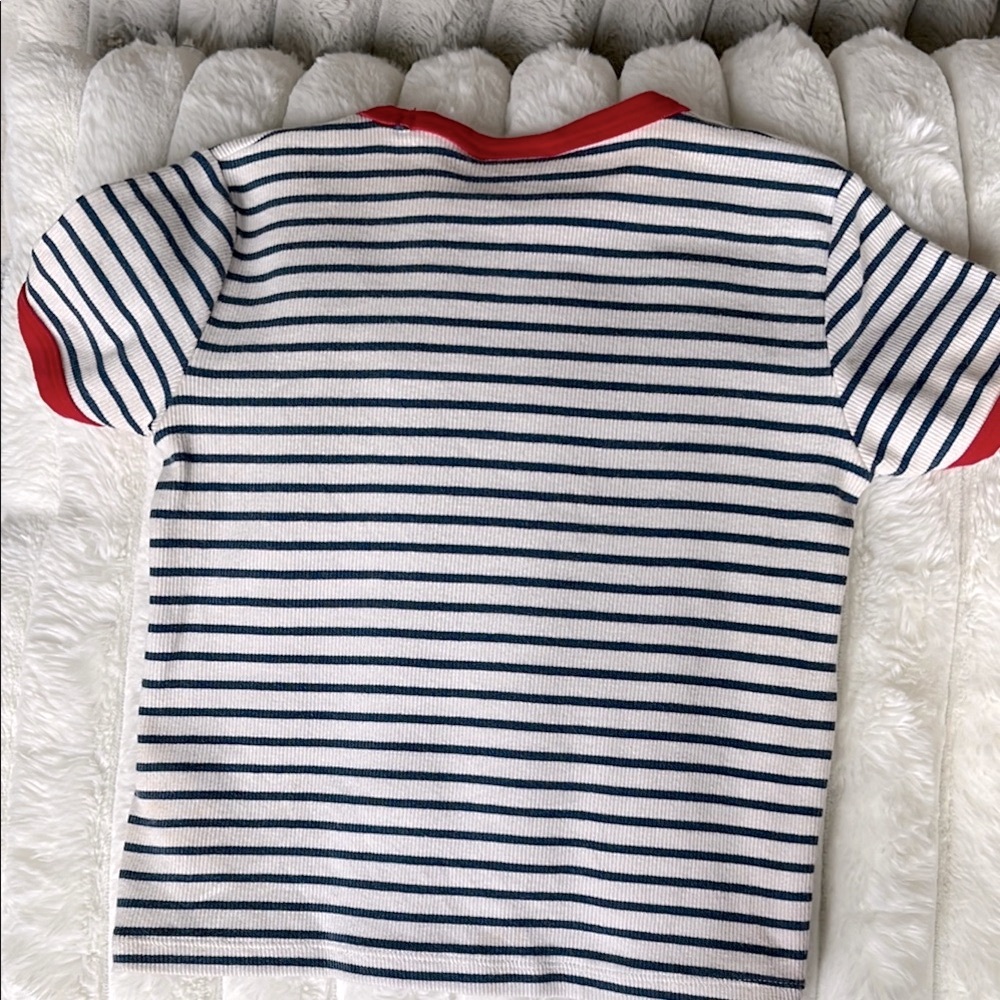 Zara Kids Striped T-Shirt - Red and White - Picture 5 of 5